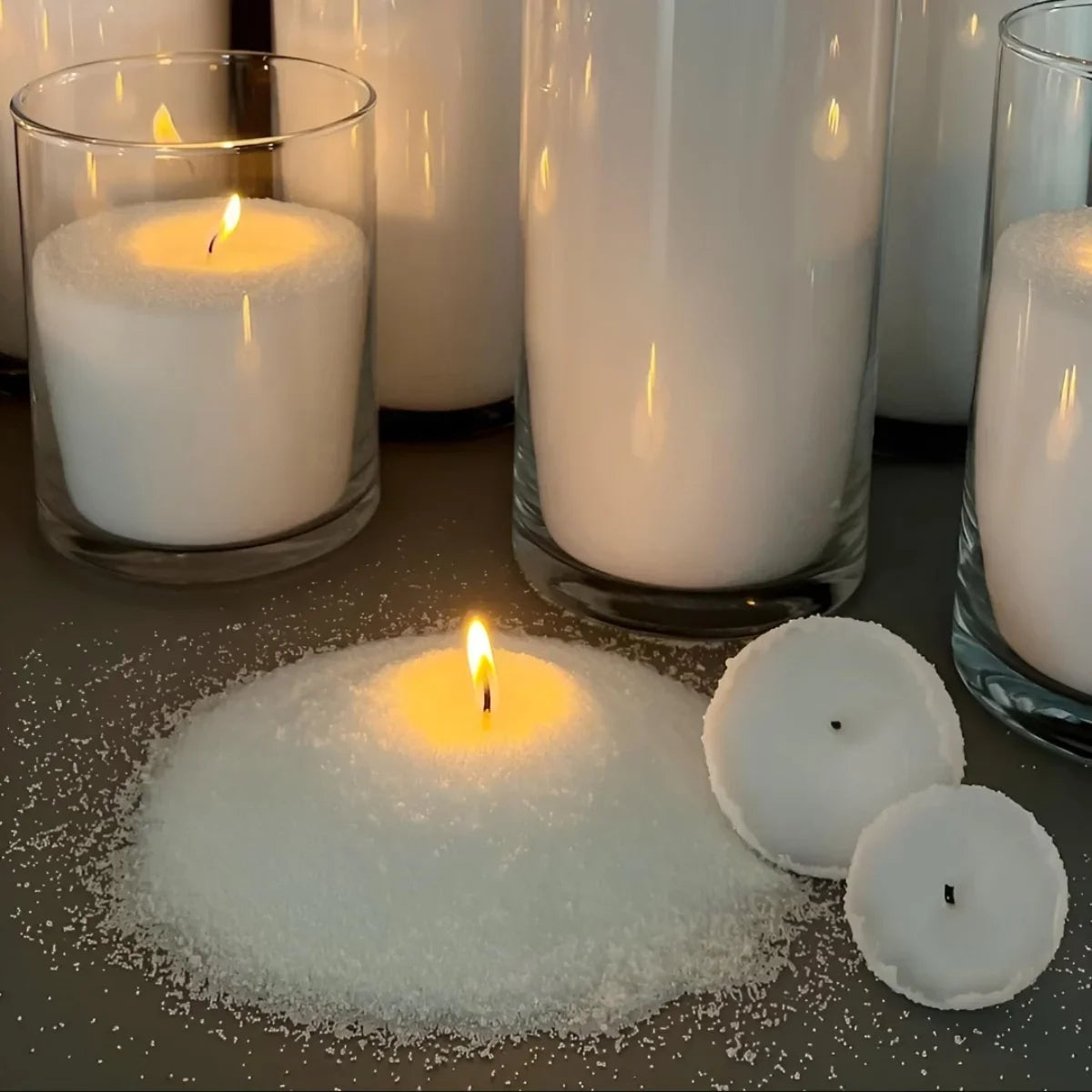 Homemade Candle: Colorful sand wax